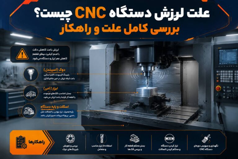 علت لرزش دستگاه CNC چیست؟ بررسی کامل علت و راهکار